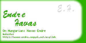 endre havas business card